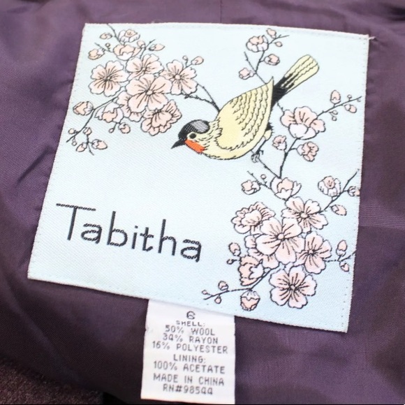 Anthropologie Tabitha Foliage Finder Ruffle Jacket plum Anthro size 6 EUC - Picture 3 of 3